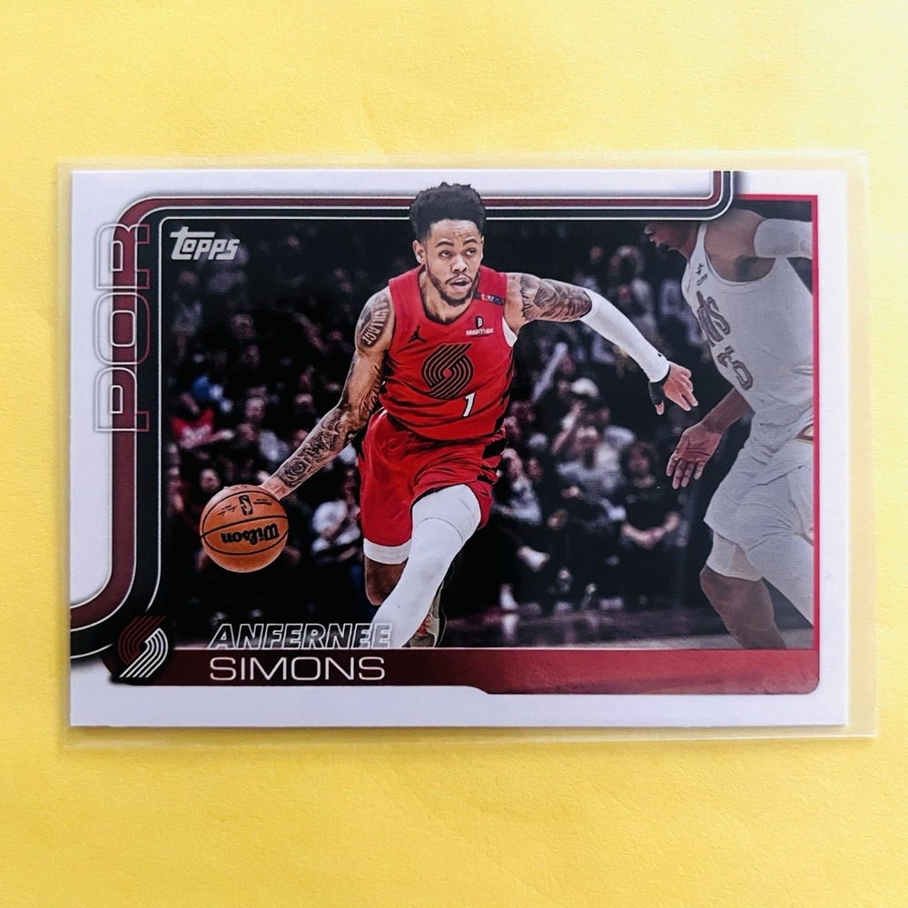 2025-26 Topps Flagship Anfernee Simons #123 Portland Trail Blazers Base
